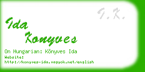 ida konyves business card
