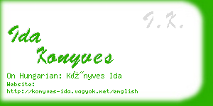 ida konyves business card